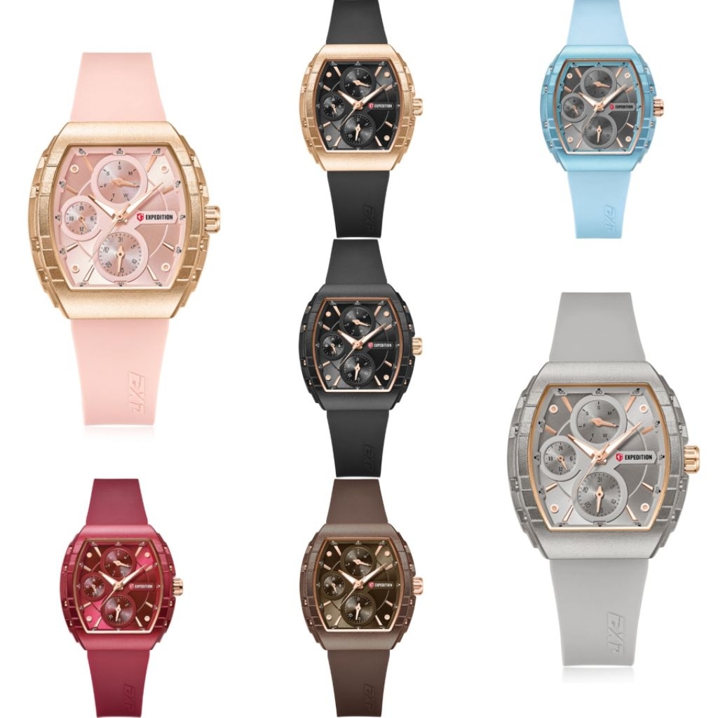 Expedition 6782 BFR Jam Tangan Wanita Analog Strap Rubber Original