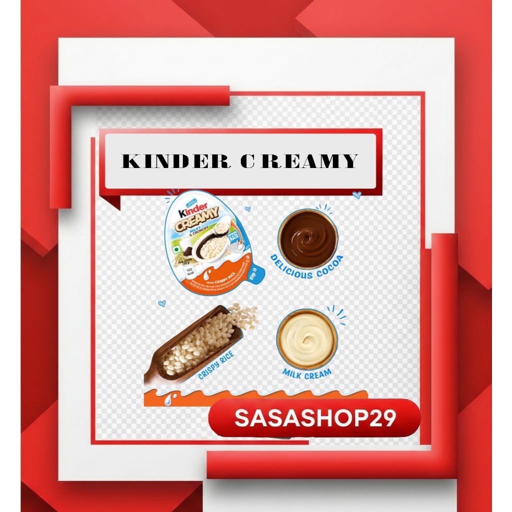

Kinder Creamy 19g – Snack Krim Susu & Cokelat Crispy Rice Original Halal