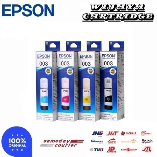 Paket Tinta EPSON 003 (BCMY) Original untuk L3110 / L3150