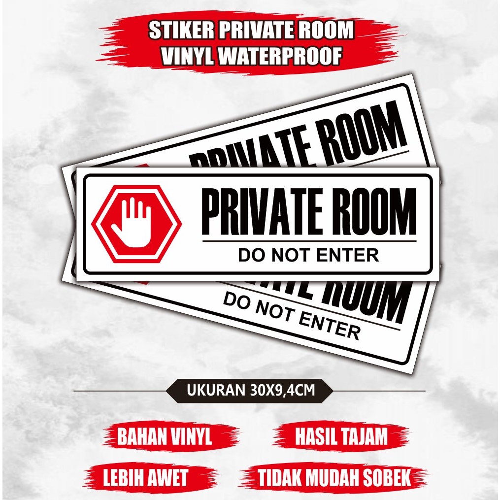 

Stiker vinyl private room - stiker private room