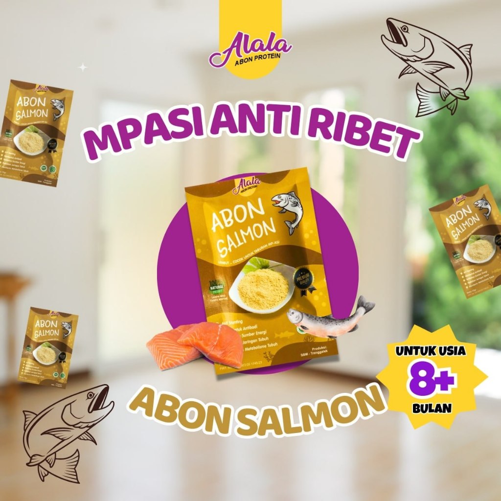 

Abon Mpasi Bayi BOOSTER BB Rasa Ikan Salmon Tekstur Lembut NON MSG Tanpa Pengawet