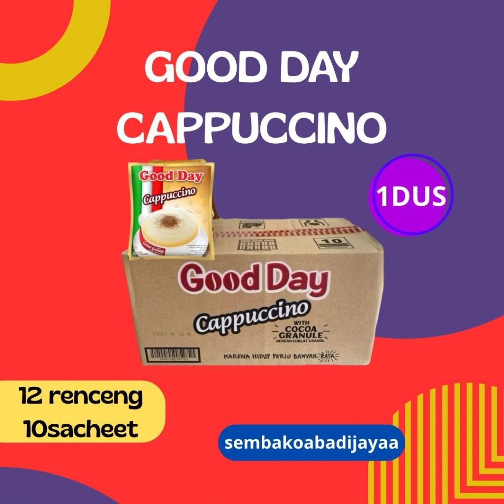 

Goodday cappuccino 1dus (12 renceng 10sacheet)
