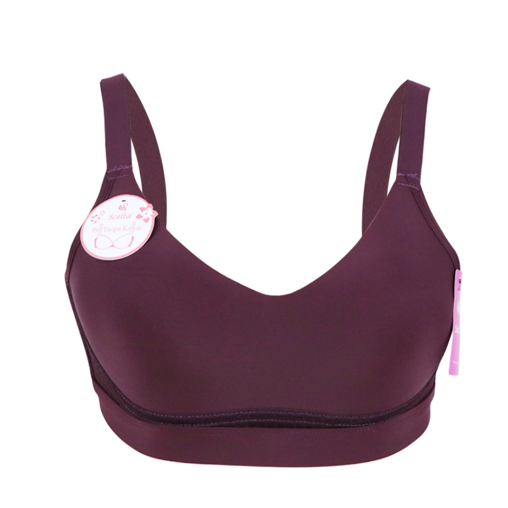 Daily Bra Motif Polos Big Size usa Tipis Tanpa Kawat BH SCE PB1880