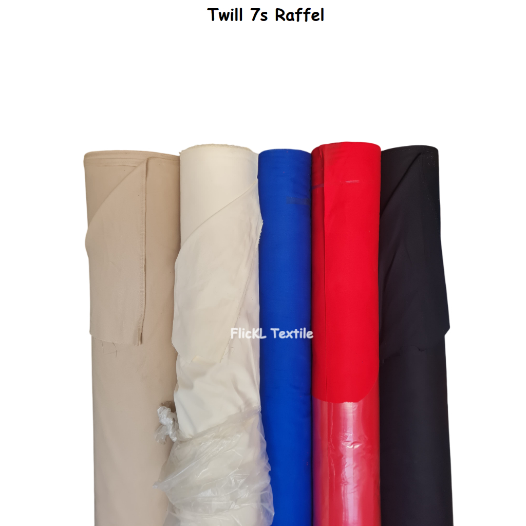 Kain Rafel 7s Bahan Twill 7s Rapel Doff  Rafel Twill 7s Katun