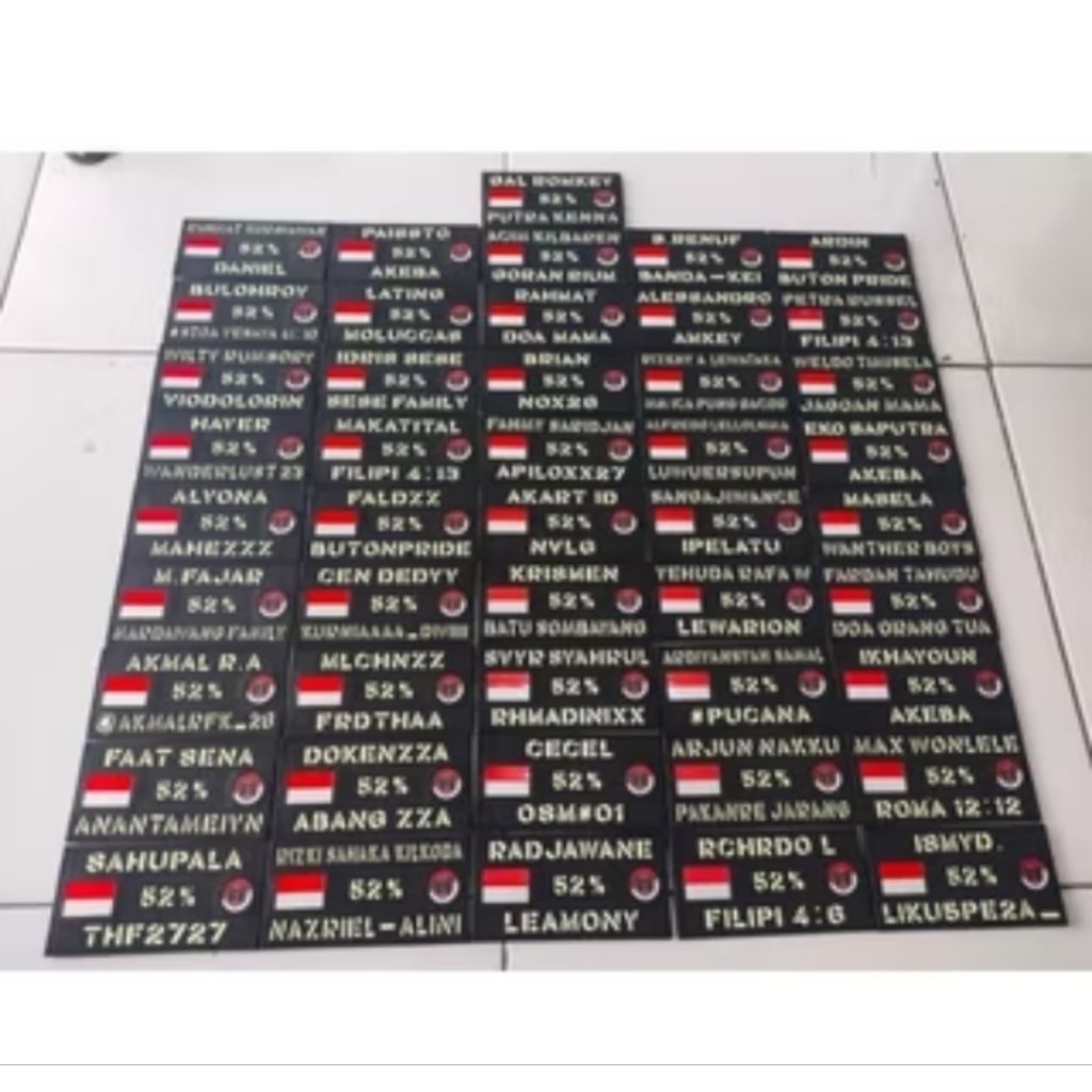 patch laser custom papan nama laser bodyvest