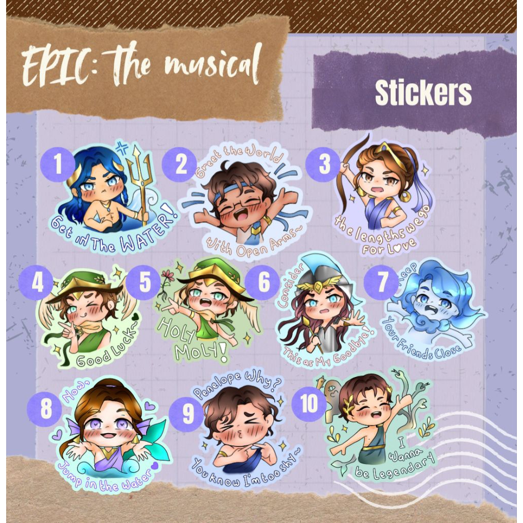 

(LAST STOCK) Epic the Musical Inspired Sticker (fanmerch) By Art_ Tenx l stiker EPIC