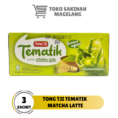 

Tong Tji Tematik Instan Matcha Latte isi 3 Sachet/ Tongji Tematik Matcha Late/ Tematik Matcha/ Teh Tematik/ Teh Tongji Instan/ Minuman Bubuk Instan Matcha Latte Teh/ Minuman Serbuk Matcha
