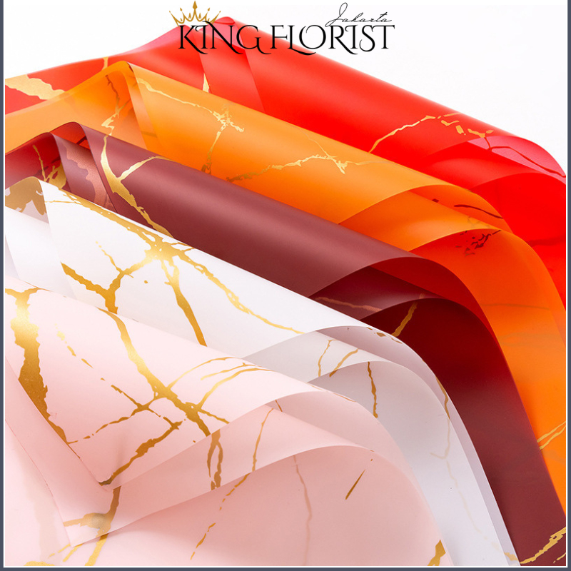 

20 LEMBAR Kertas Flower Wrapping Gold Marble Cellophane Kertas Buket Bunga Hand Bouquet Flower Wrapping Paper 6036
