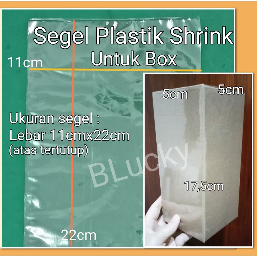 

100pcs Segel Plastik Shrink Lebar 11cmx23cm Untuk Box 5x5x17,5cm