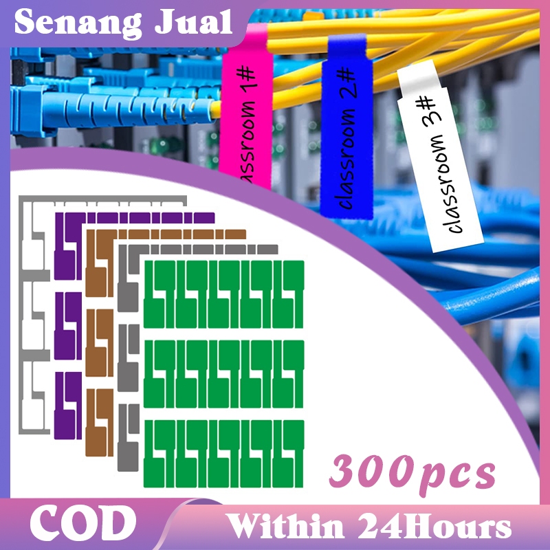 300Pcs Label Penanda Kabel Jaringan Penanda Kabel Anti Air Stiker Label Kabel