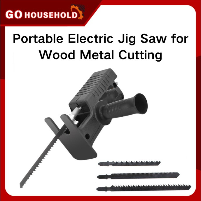 Gergaji Kayu Gergaji Adaptor Mesin Bor/3 Saw Reciprocating Jigsaw Jig Saw Mesin Bor Tangan Gergaji K