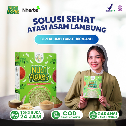 

Nutriflakes - Sereal Umbi Garut Mengobati Asam Lambung & Maagh Tanpa Obat