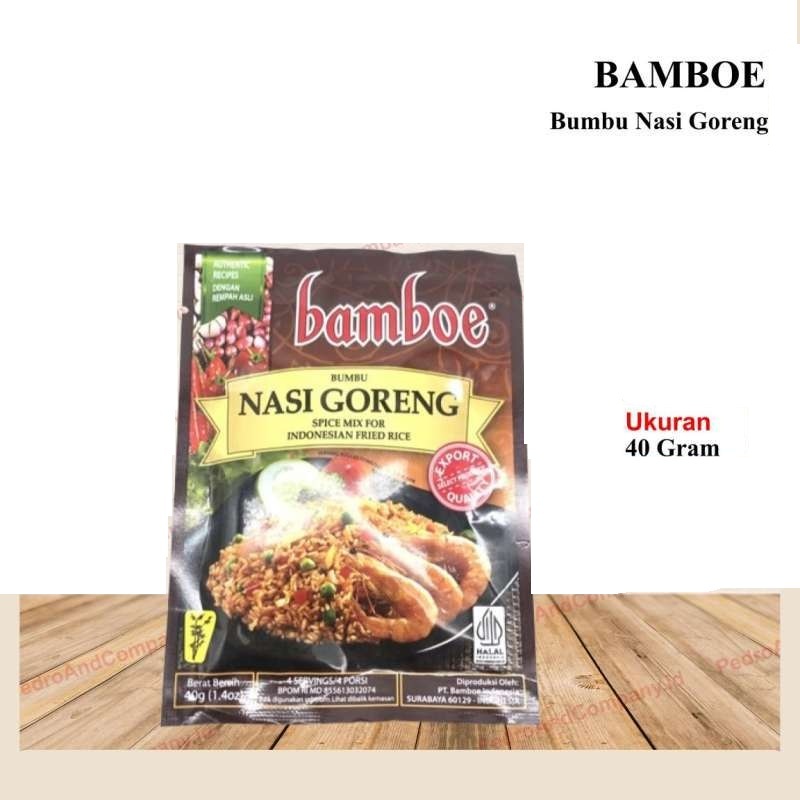 

Bamboe Bumbu Nasi Goreng 40 Gram - Indonesian Fried Rice Instant Spice / Bumbu Nasi Goreng Bamboe