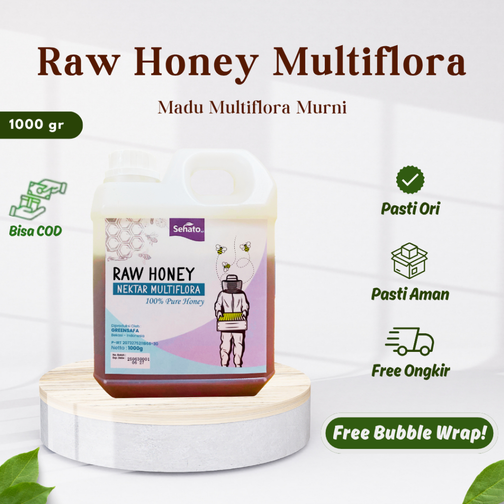 

Sehato Raw Honey Nektar Multiflora 1kg - Madu Murni