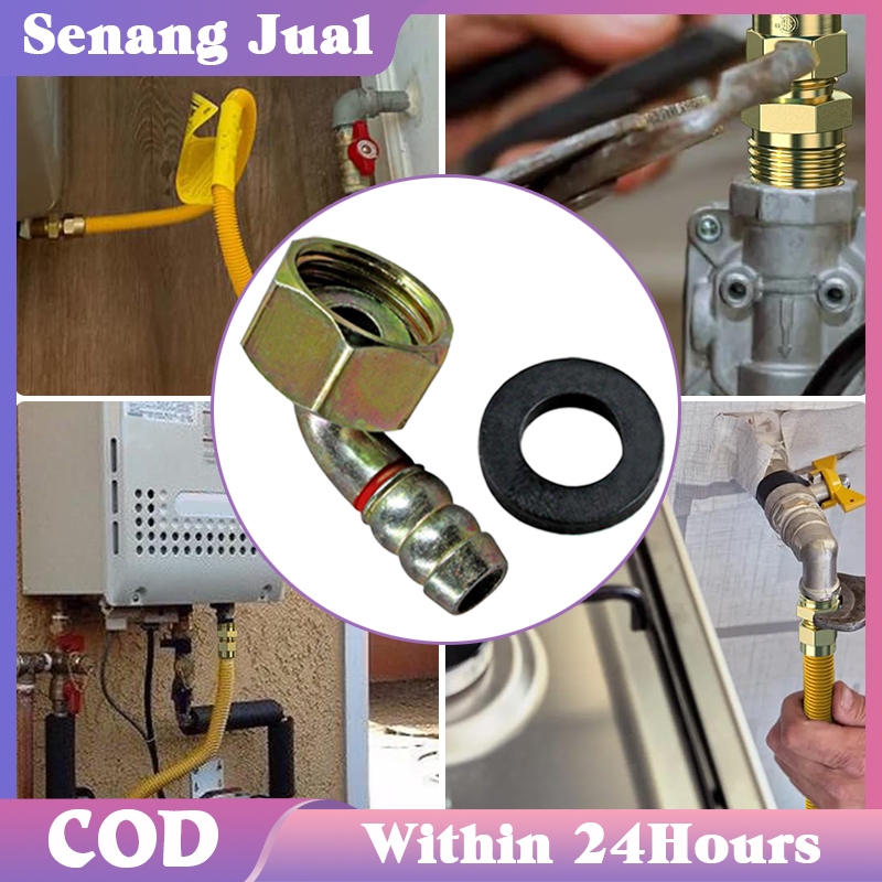 Selang Gas  Kompor Tanam Drat 1/2" Nepel Selang Kompor Gas Serbaguna