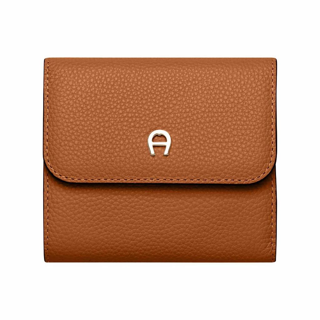 Dompet Wanita Aigner 3 Fold Wallet Basic Cognac