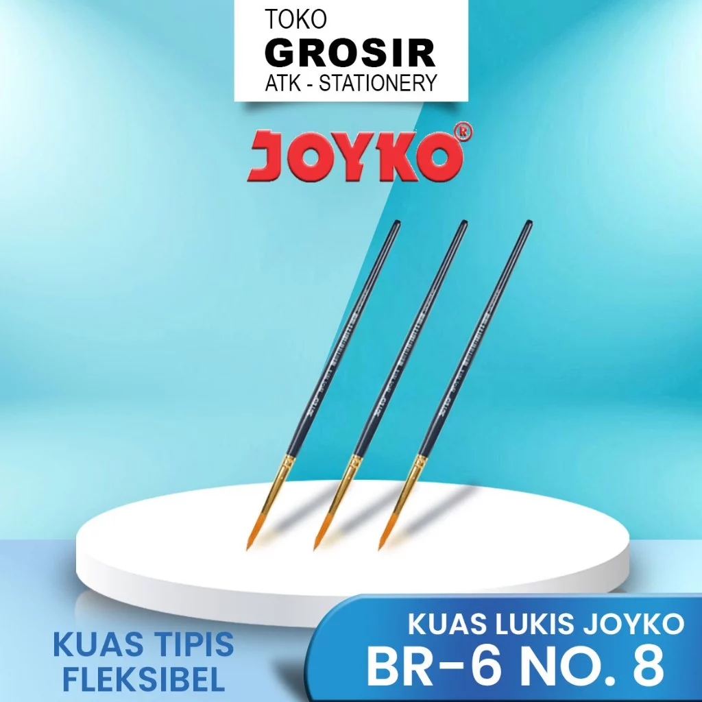

Brush Kuas Cat Air Cat Minyak Lukis Acrylic Joyko BR-6 No.8 2