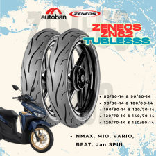Paket Ban Donat Murah Zeneos ZN62  Ring 14 Ban Motor Vario Beat MioTubeless