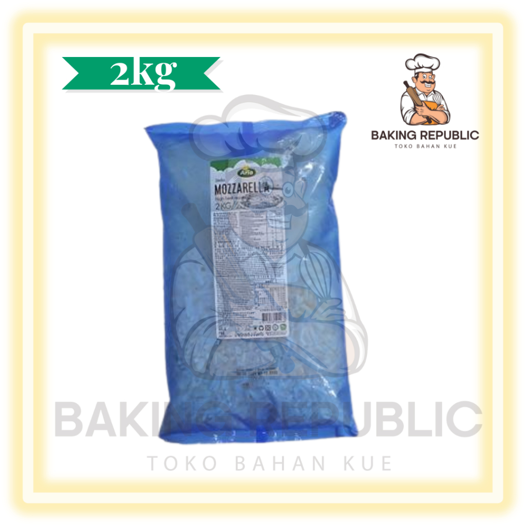 

Arla Pro Mozarella [hijau] | Mozzarella Mozarela Parut 2kg | Topping Pizza