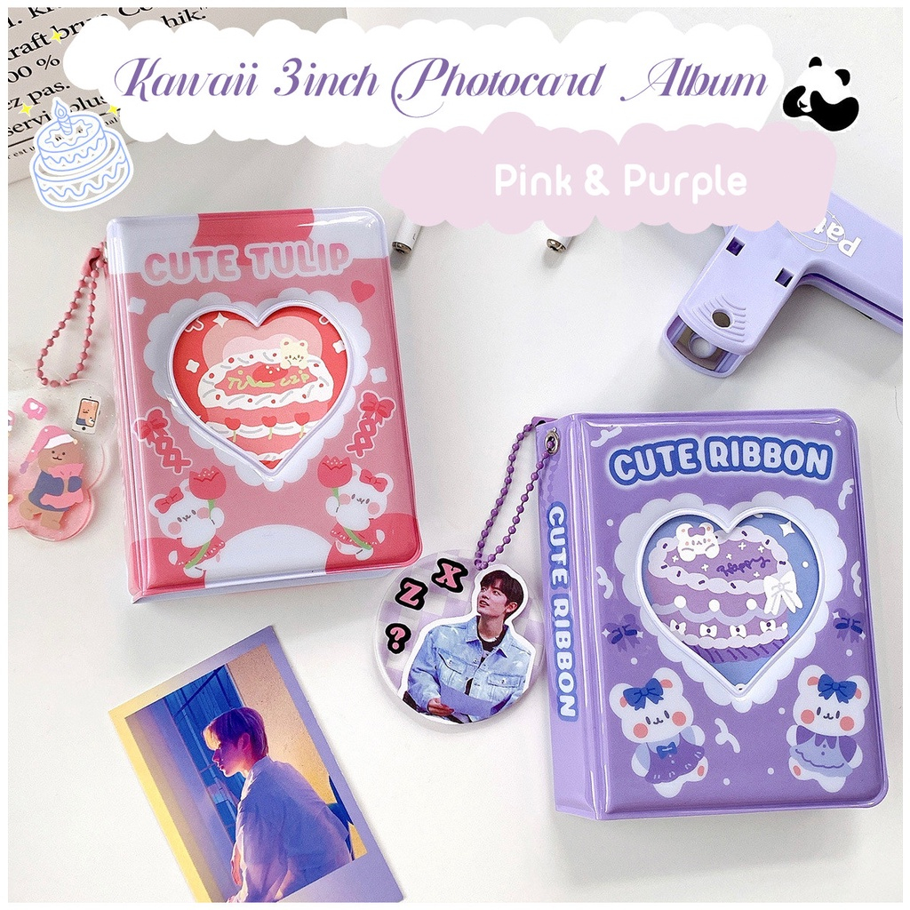 Berkah_Seratus Kolbuk Collect Book Binder Mini Photocard 3 Inch/2R Album Kpop Bts Bt21 Photo Card