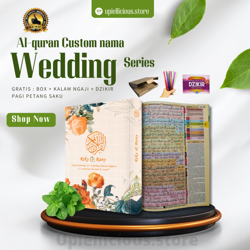 Al Quran Custom Nama Wedding-Al Quran Terjemah Perkata dan Tajwid Warna-alquran custom nama