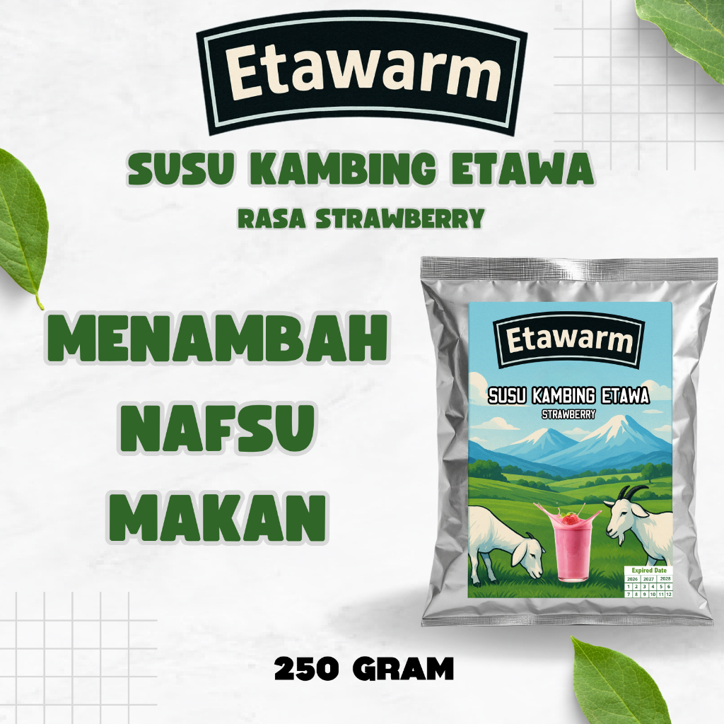 

ETAWARM - Susu Gemuk Penambah Berat Badan & Nafsu Makan Rasa Strawberry 250 gram