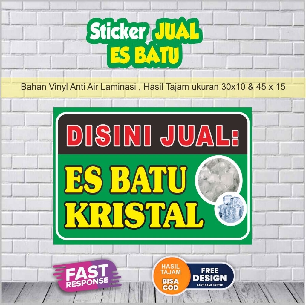 

Sticker Jual Es Batu