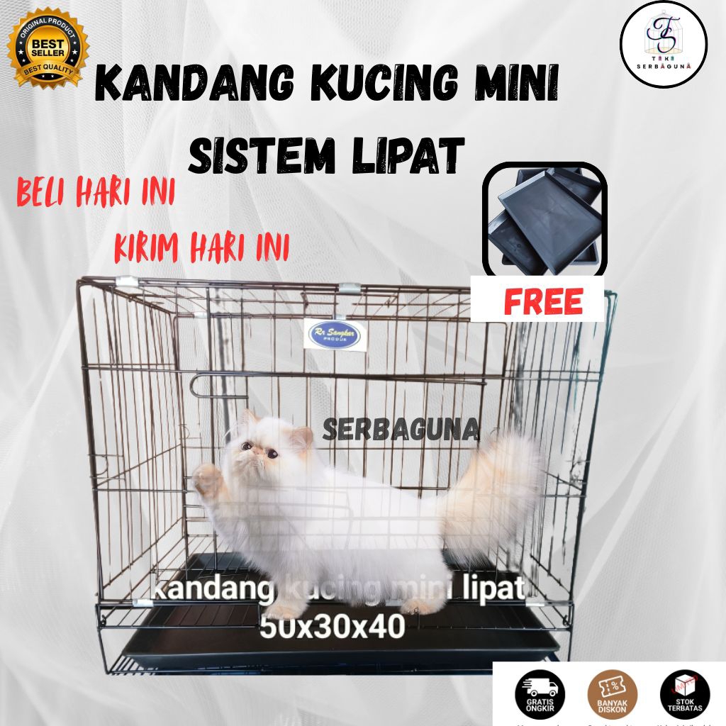 kandang kucing murah besi lipat minimalis/kandang kucing mini lipat