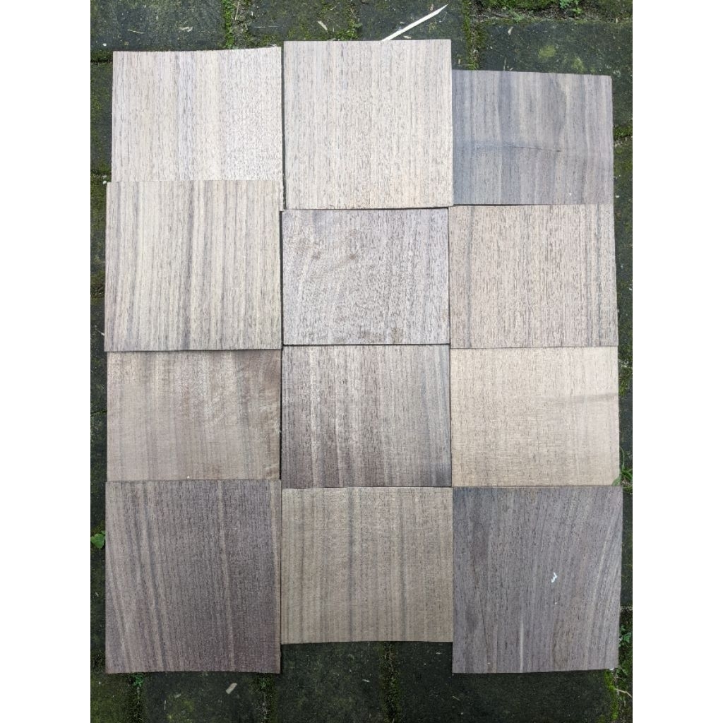 veneer import kayu walnut 2mm x 14 x 12- 14 cm lebih keras dari jati