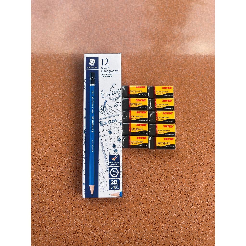 

TERMURAH PAKET HEMAT PENSIL STAEDLER 2B 1 PACK ISI 12PCS + PENGHAPUS JOYKO 10 PCS