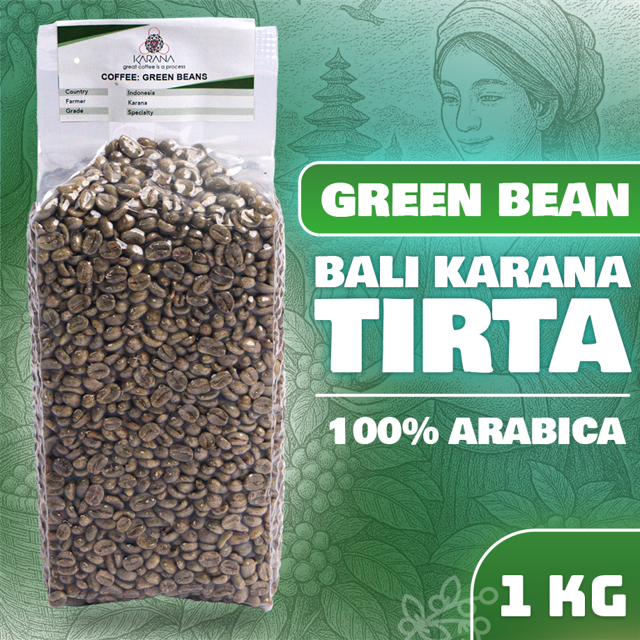 

Green Bean Arabika Bali Karana Tirta-Fully Washed (Specialty) 1 Kg
