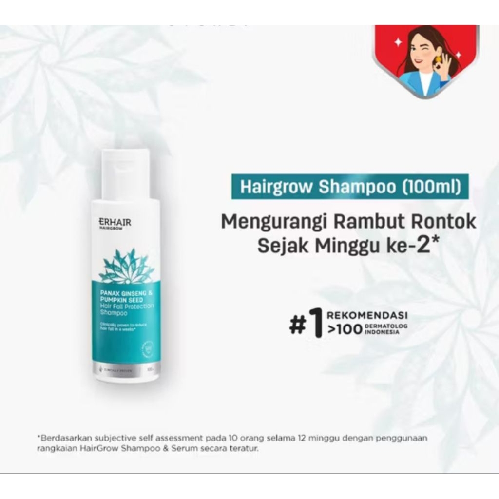 Erhair hairgrow shampo with Panax ginseng & Pumpkin seed extract 100ml