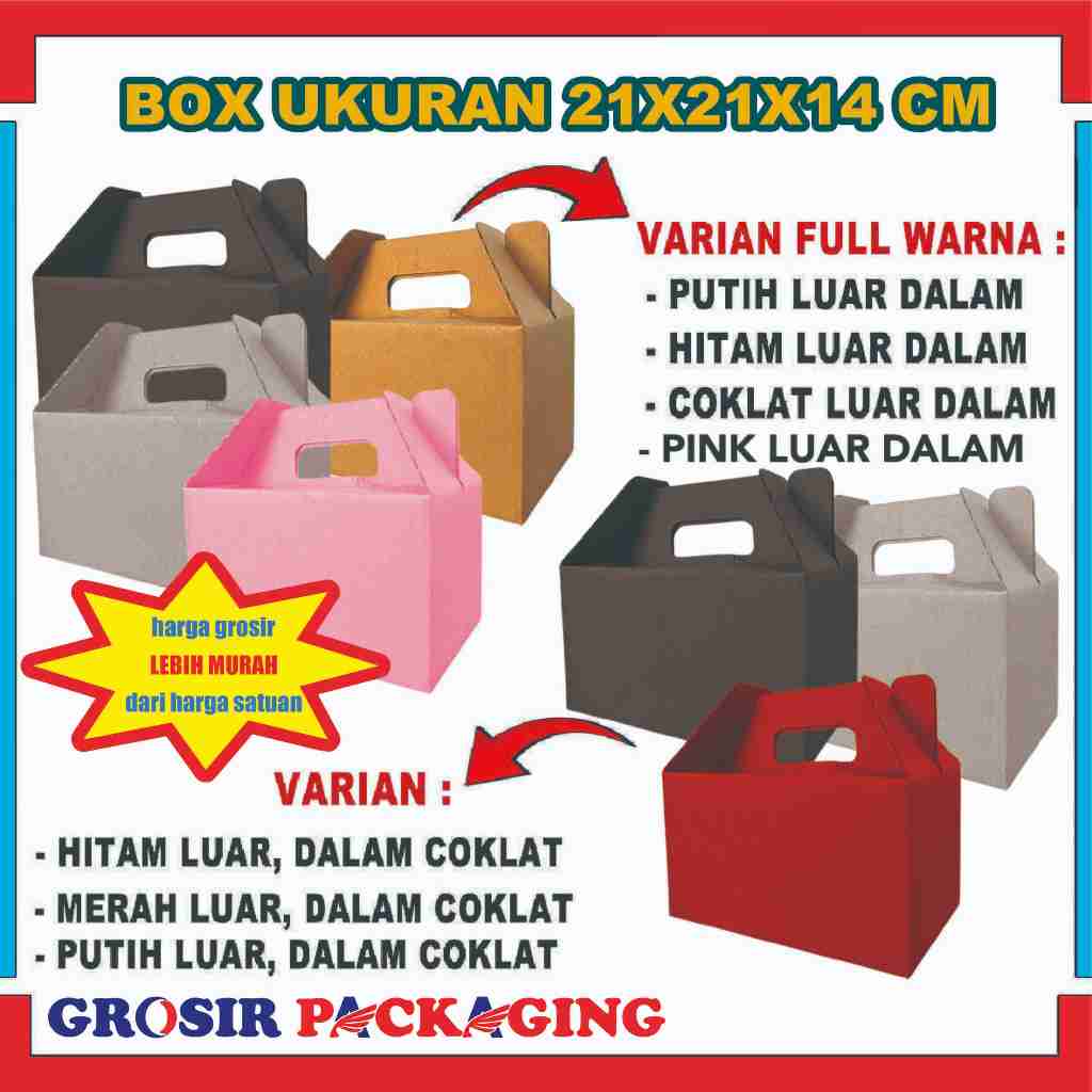 

Box Ukuran 21x21x14 cm / Box Jinjing / Box Souvenir / Kardus Polos