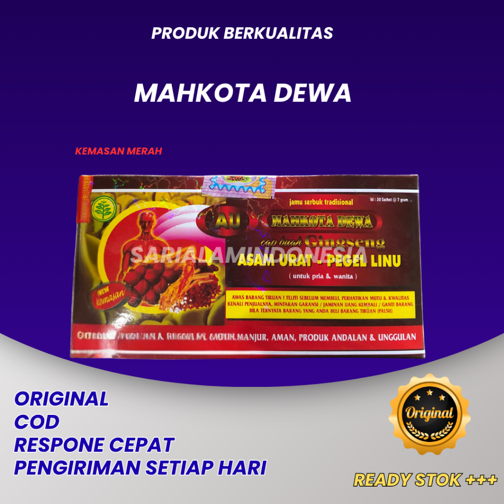 

Mahkota Dewa Serbuk Herbal Kemasan Merah 100% Asli