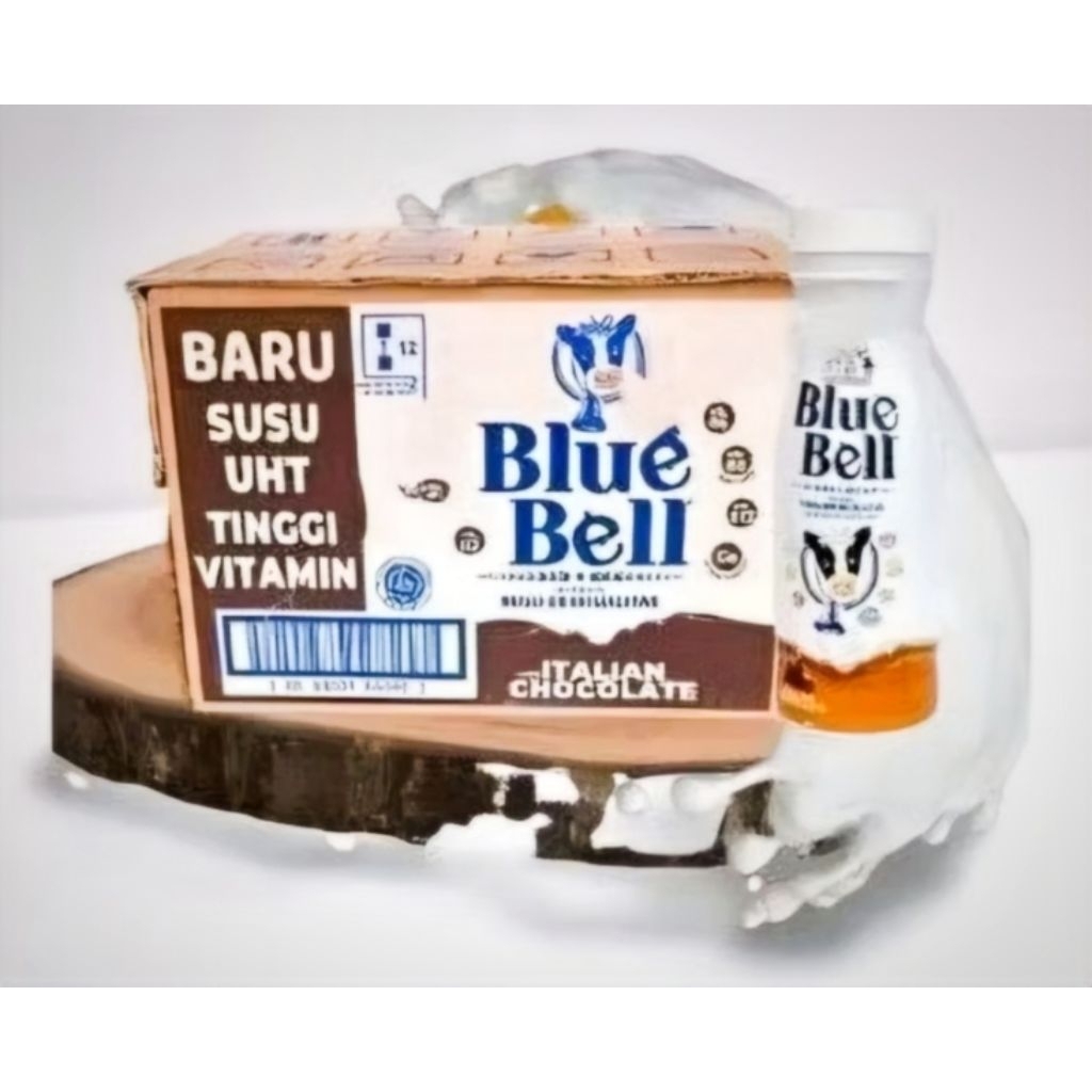 

[1 karton isi 12×200ml] Blue Bell Susu UHT tinggi vitamin minuman susu berkualitas Italian chocolate
