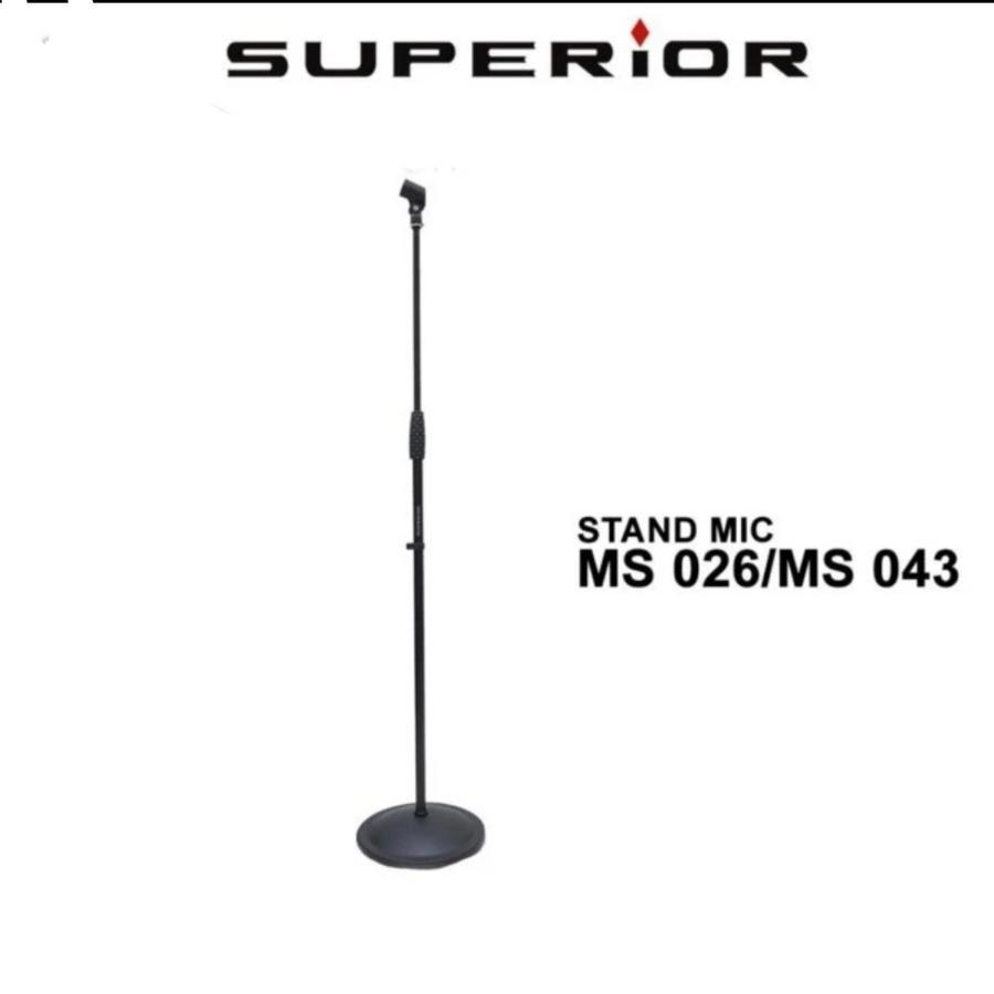 Stand Mic Superior MS 026 / Superior MS026 Round base Stand Kaki bulat Original
