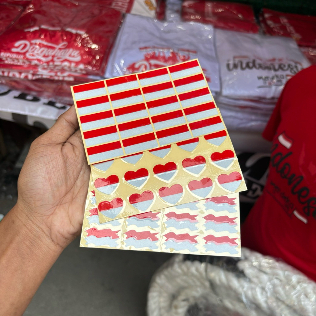 

Sticker Pipi Bendera Indonesia Dunia ori Stiker Hiasan Pipi Grosir / 17 Agustus