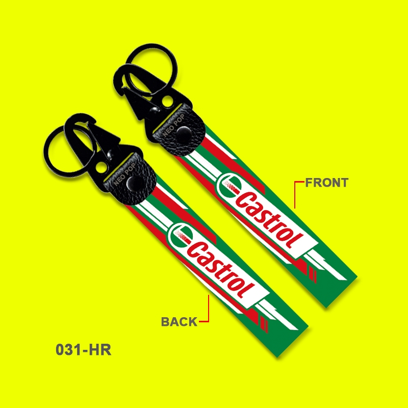 GANTUNGAN KUNCI PREMIUM CASTROL OIL KEYCHAIN MEREK LOGO AKSESORIS F1 MOTOGP LCR RACING TEAM KEY CHAI