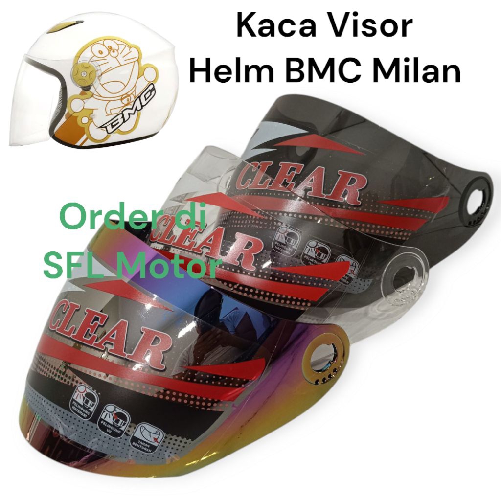Kaca Visor Helm BMC Milan Kaca Helm BMC Doraemon