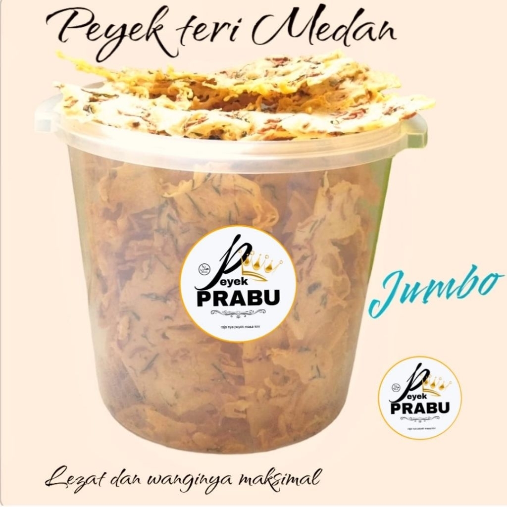 

peyek teri Medan peyek prabu toples jumbo 5 liter