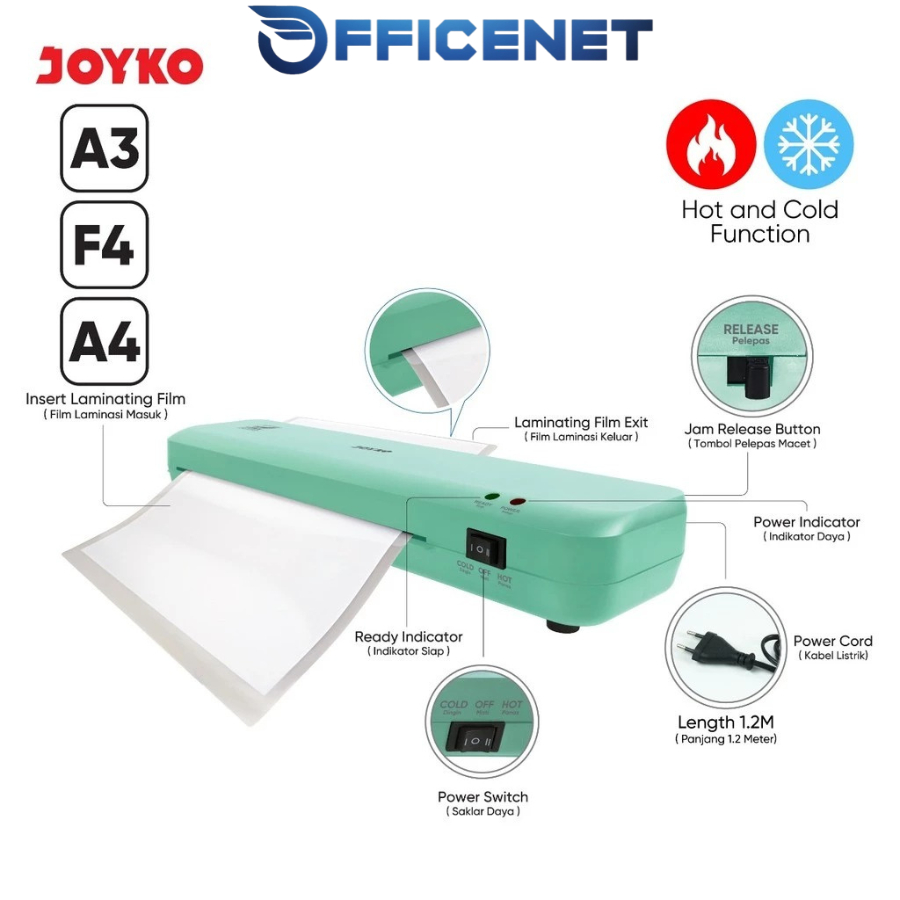 

MESIN LAMINASI LM 08C0 A3 F4 A4 PANAS & DINGIN LAMINATING HOT & COLD JOYKO