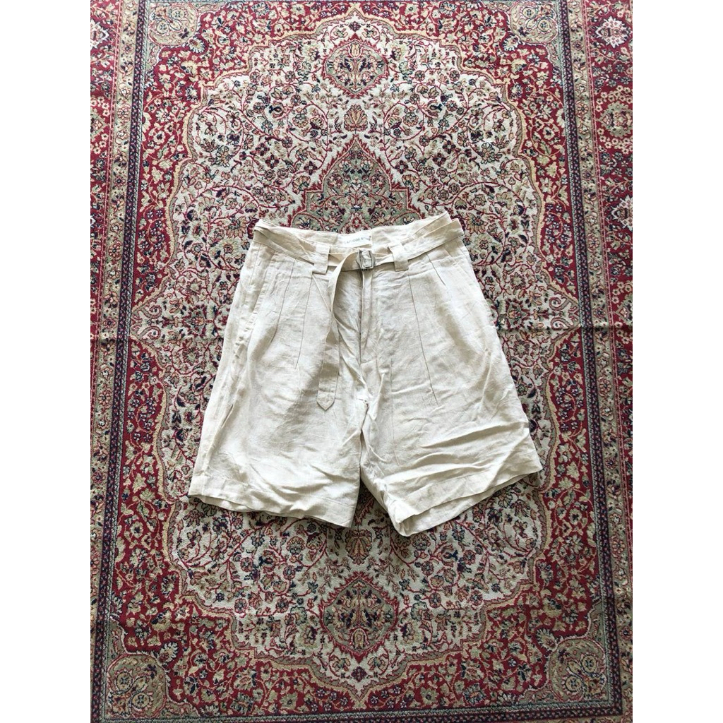 Celana Lafudge store linen short pants Lafudge store korean streetwear HG263