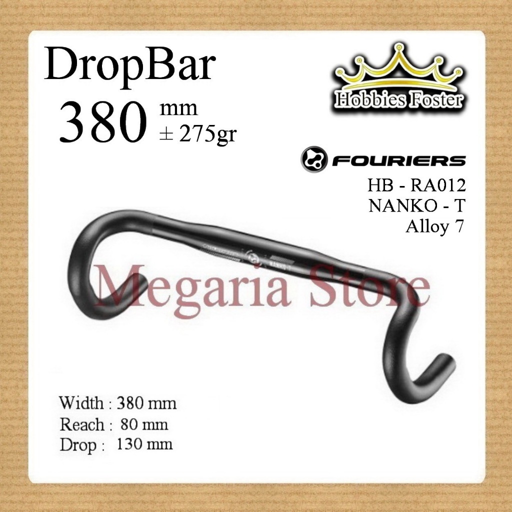 DropBar Fouriers 380mm 38cm Ori RA012 Alloy Drop Bar Roadbike