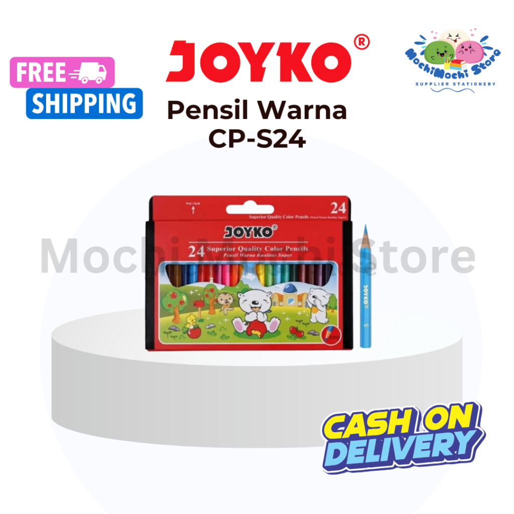 

Pensil Warna Joyko Pendek CP-S24 | 24 Warna | Colour Pencil Mini Short | Pensil Warna Mini Short | Coloring Pencil | Pensil Warna Pendek | Color Pencils Hexagonal Grip