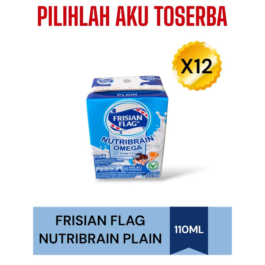 

Susu Frisian Flag NUTRIBRAIN PLAIN 115 ml MENJADI 110 ML - ( HARGA 12 pcs )