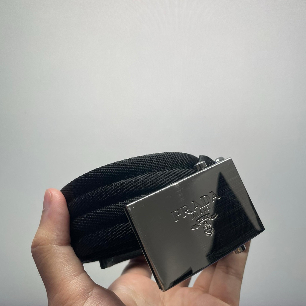 100% Authentic Prada Logo Mens Belt Ban Pinggang