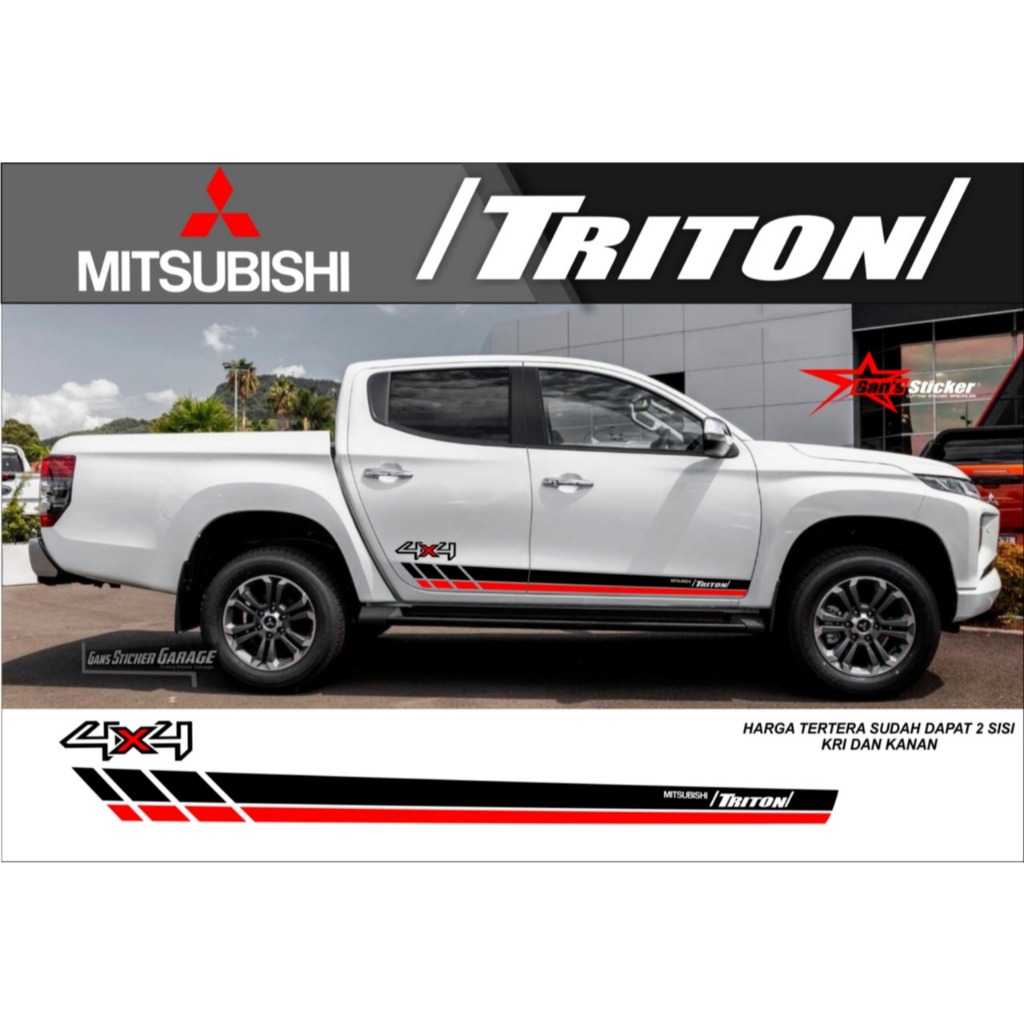 Sticker Mitsubishi Triton Aksesoris Eksterior All New Mitsubishi Triton