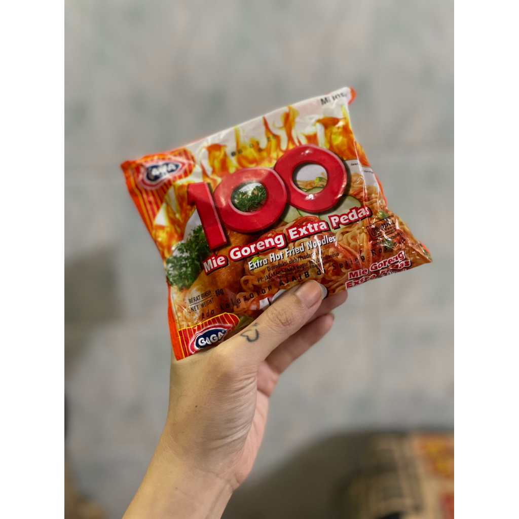 

Mie 100 Goreng Extra Pedas Perkarton @40 bungkus