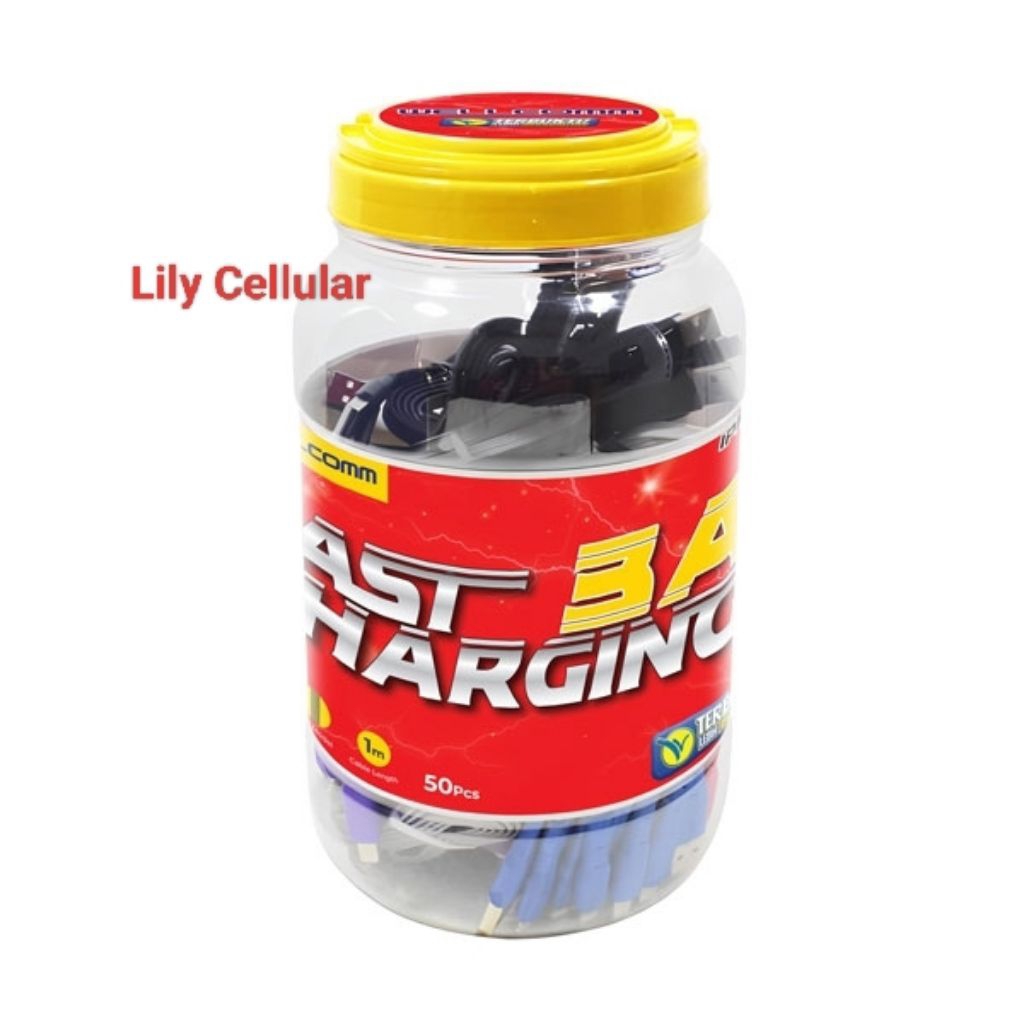 Kabel Data Flat + Toples IPhone 1M Wellcomm 50pcs