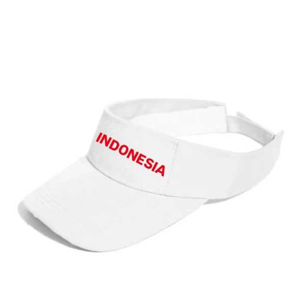 Topi Bordir INDONESIA / Topi Olahraga Bolong / Topi Senam / Topi Kekinian